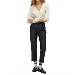 NEW LANHTROPY boho lurex sweater in white